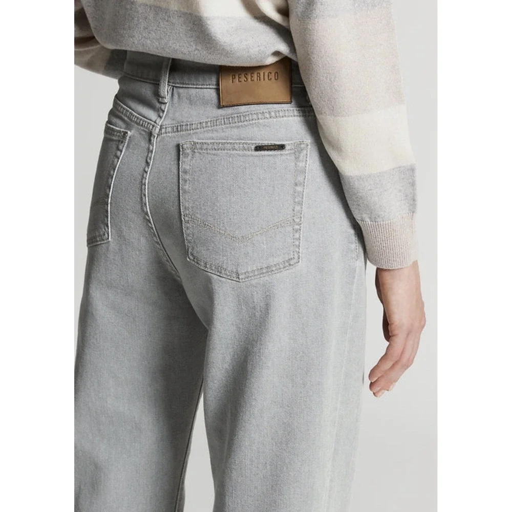 Peserico - Gray Straight Jeans Size 40 IT 4 US Made In Italy